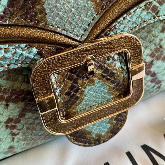 5⭐️SELLER! BRAHMIN 
NWT ($415)🌵Turquoise Stone Tecoma Dayan Satchel MAGNIFICENT! - Picture 10 of 14